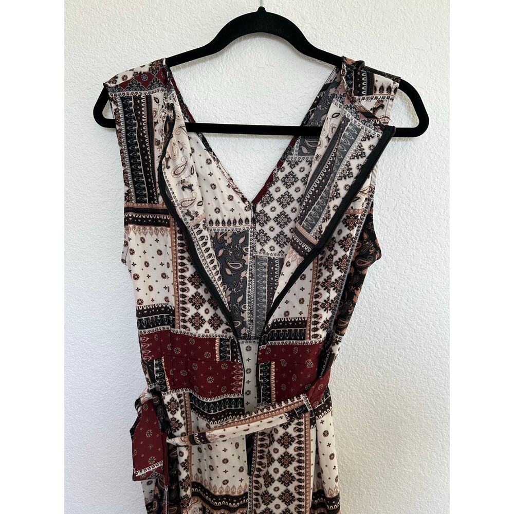 Cupshe Patchwork Print Paisley Sleeveless Midi Dress -L - Picture 5 of 6